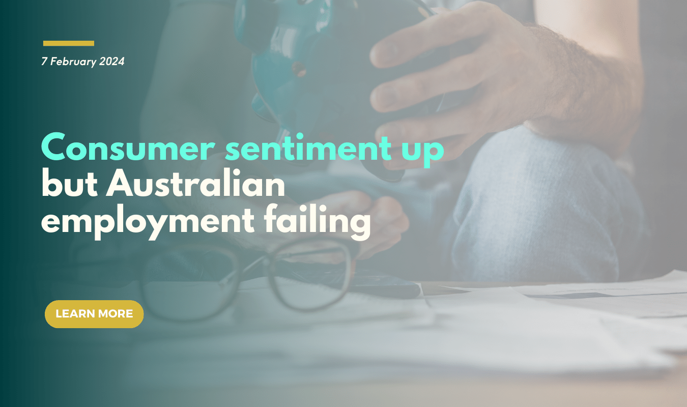 Consumer sentiment up but Australian employment failing
