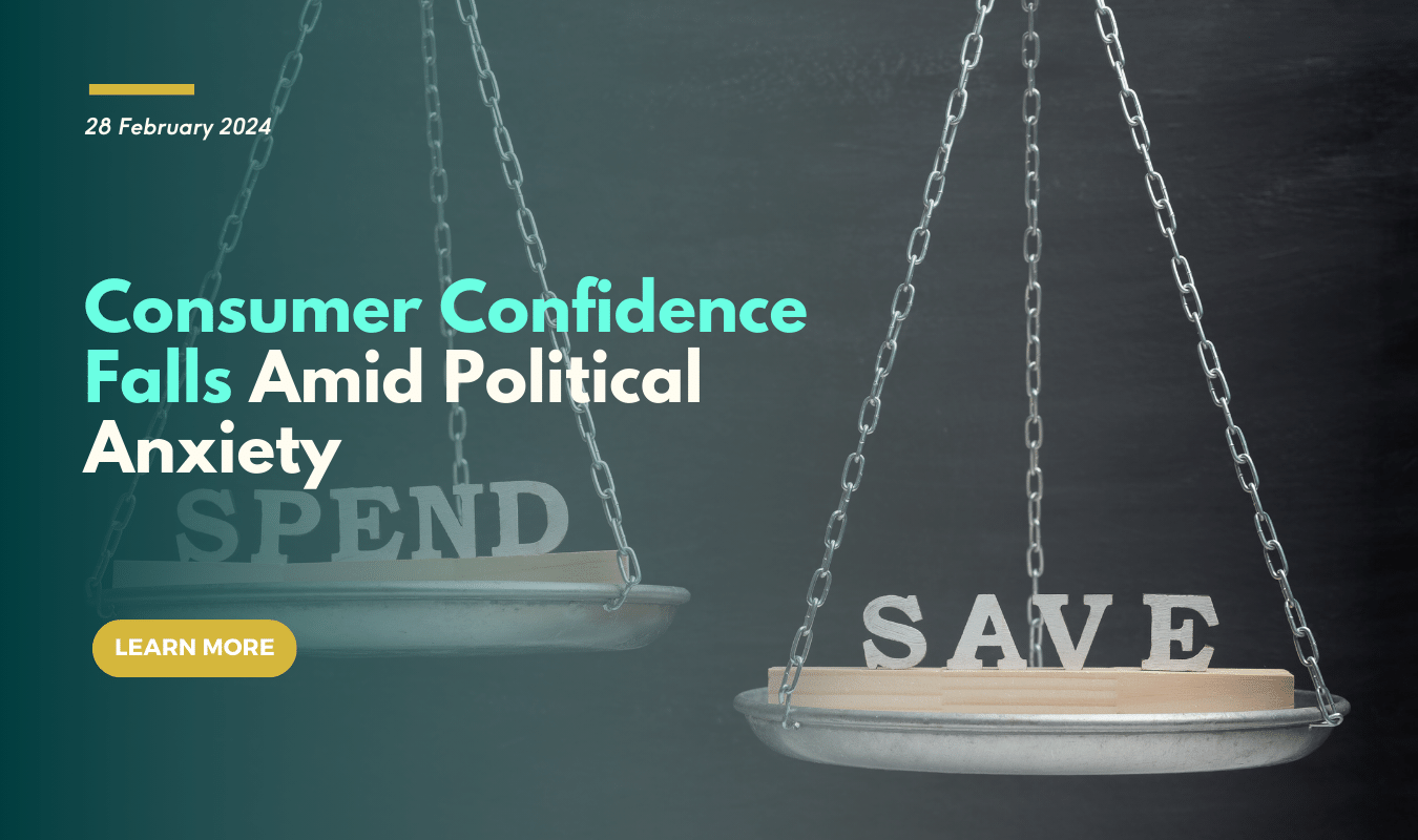 Consumer confidence falls amid political anxiety