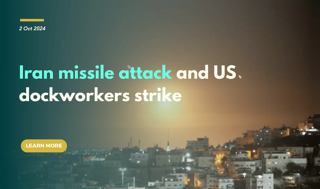 Iran missile attack and US dockworkers strike