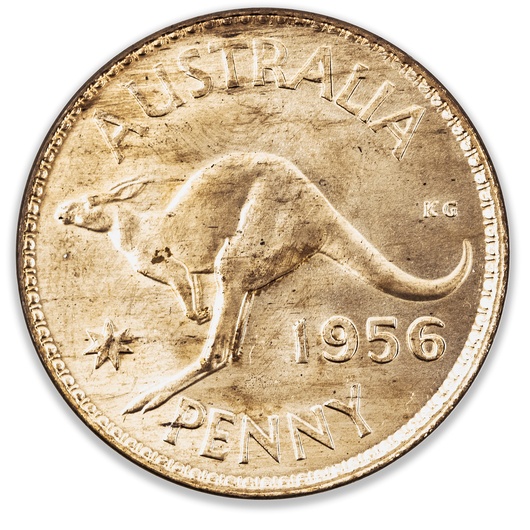 Australia 1962 Double (Nose) Die Obverse Perth Mint Penny PCGS MS62BN #4590  - Tasmanian Numismatics