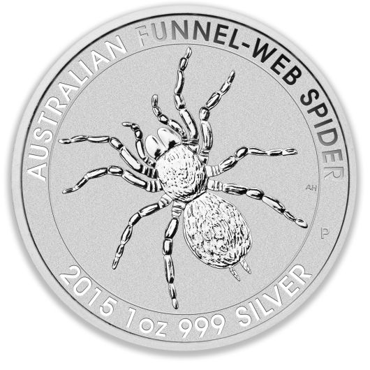 1oz Perth Mint Silver Funnel Web Spider Coin (Secondary)