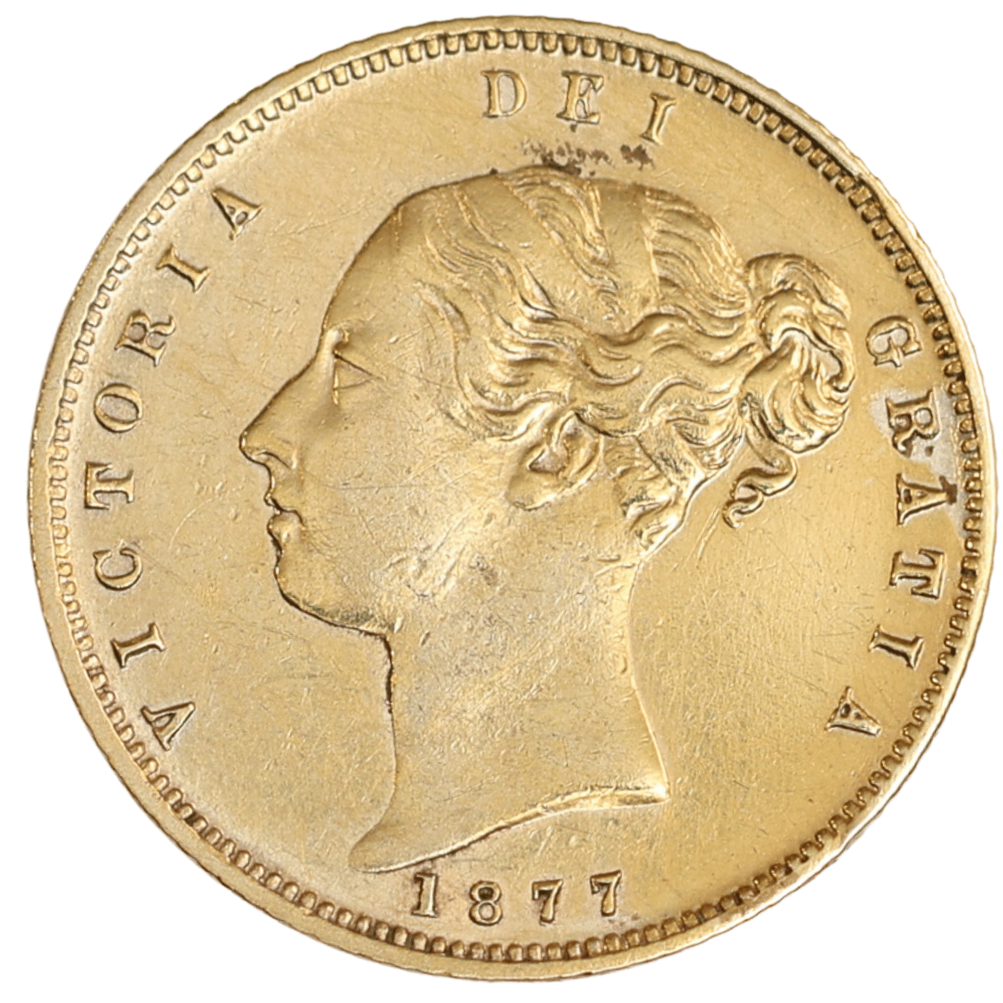 1877M Shield Half Sovereign Very Fine