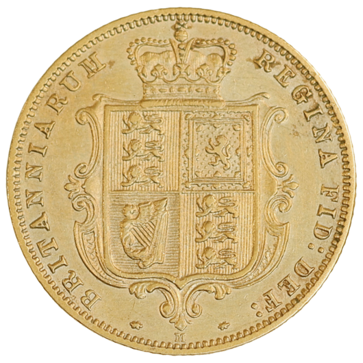 1877M Shield Half Sovereign Very Fine