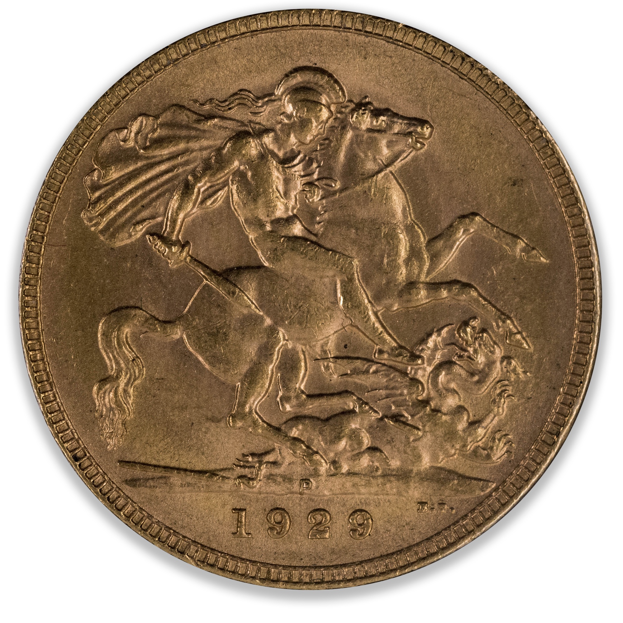 1929P George V Sovereign PCGS MS63