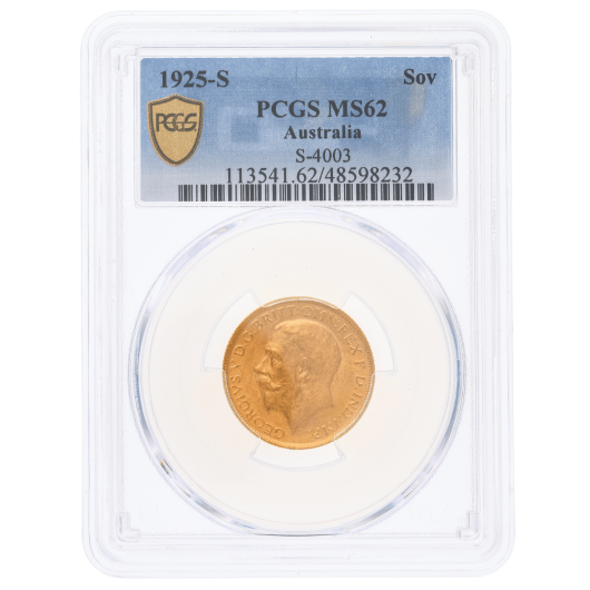 1925S George V Sovereign PCGS MS62