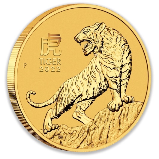 2022 1oz Perth Mint Gold Lunar Tiger Coin Series 3