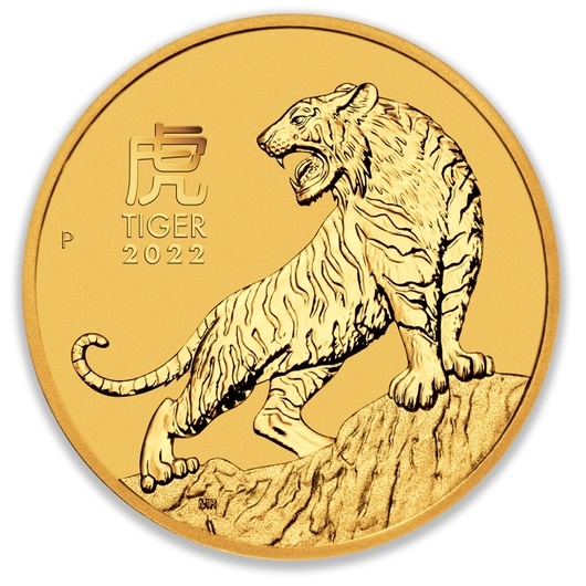 2022 1oz Perth Mint Gold Lunar Tiger Coin Series 3