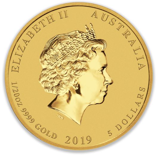 2019 1/20oz Perth Mint Gold Lunar Pig Coin