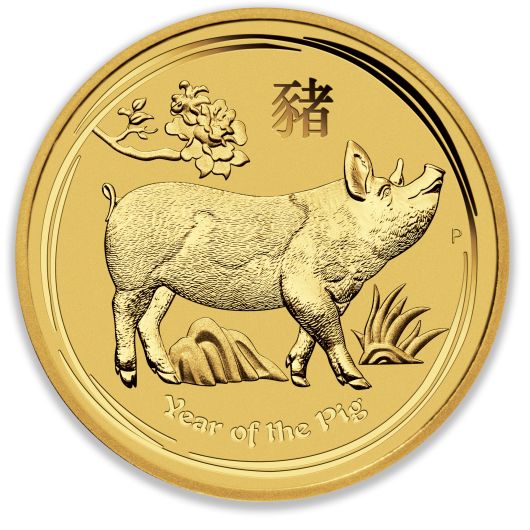 2019 1/20oz Perth Mint Gold Lunar Pig Coin