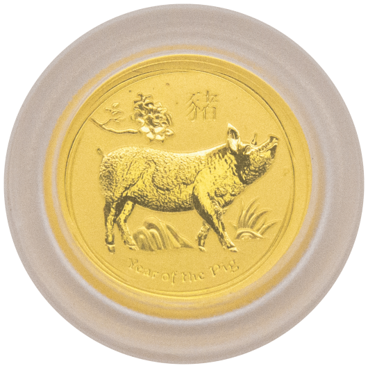 2019 1/20oz Perth Mint Gold Lunar Pig Coin