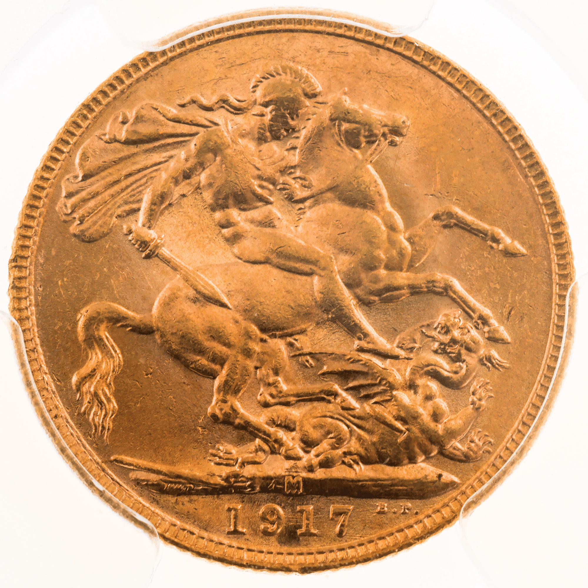 1917M George V Sovereign PCGS MS63