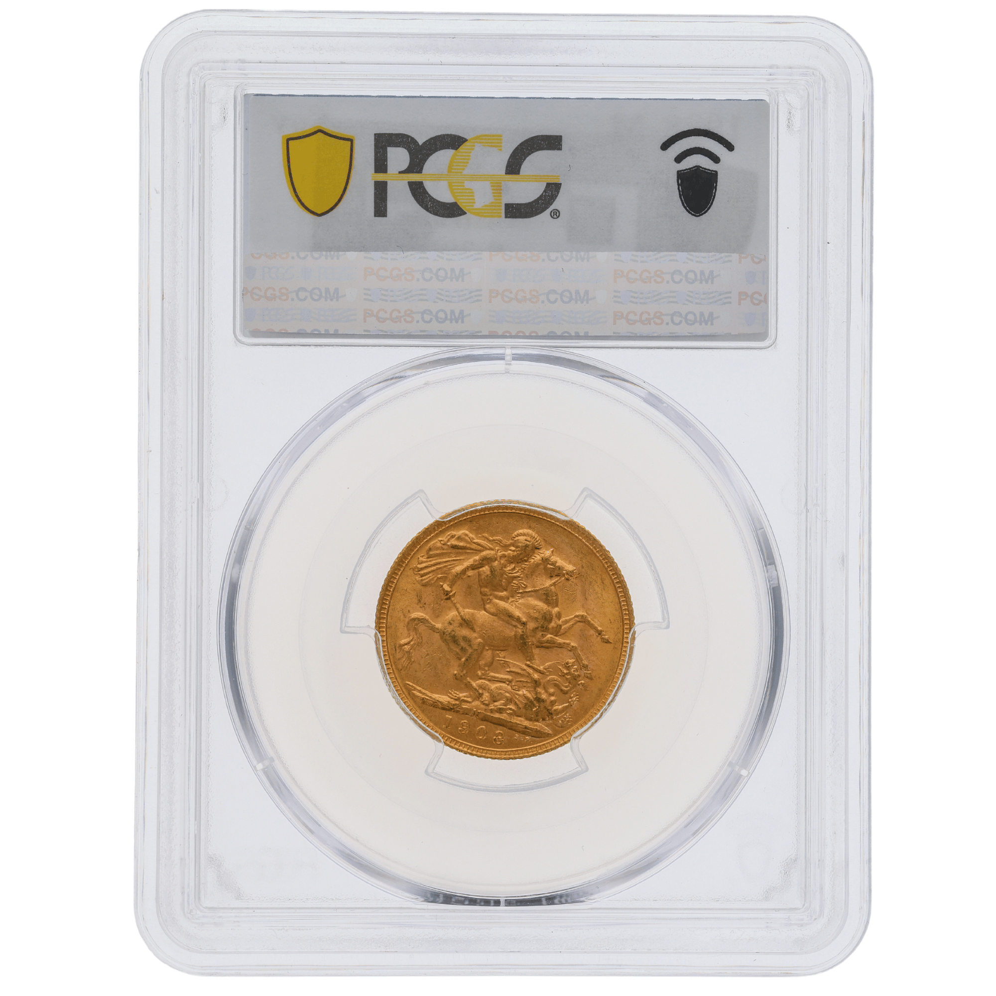 1908M Edward VII Gold Sovereign PCGS MS62