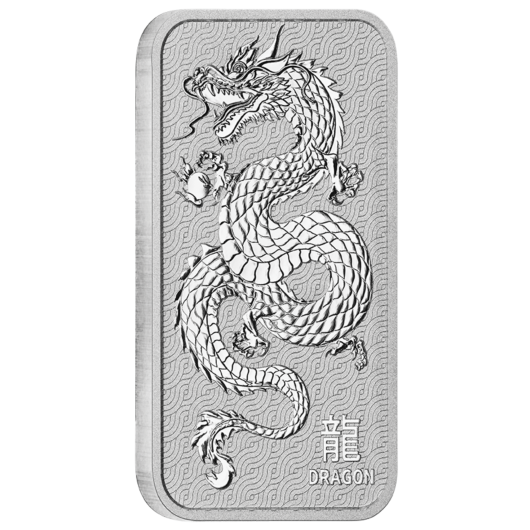 1oz Perth Mint Silver Lunar Dragon Minted Bar