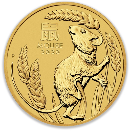 2020 1oz Perth Mint Gold Lunar Mouse Coin Series 3