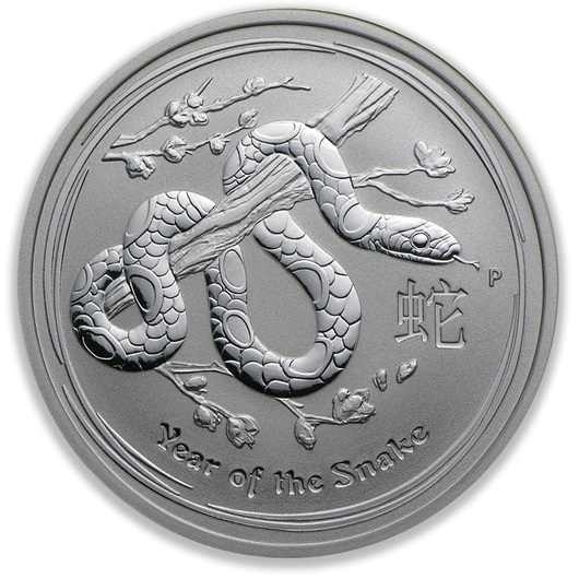 2013 2oz Perth Mint Silver Lunar Snake Coin Series 2