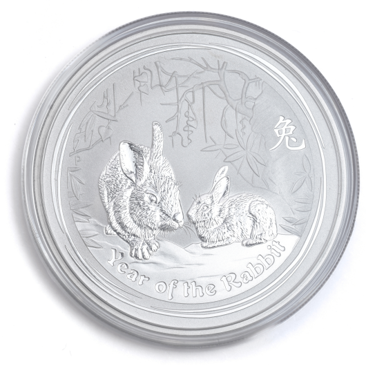 2011 2oz Perth Mint Silver Lunar Rabbit Coin Series 2