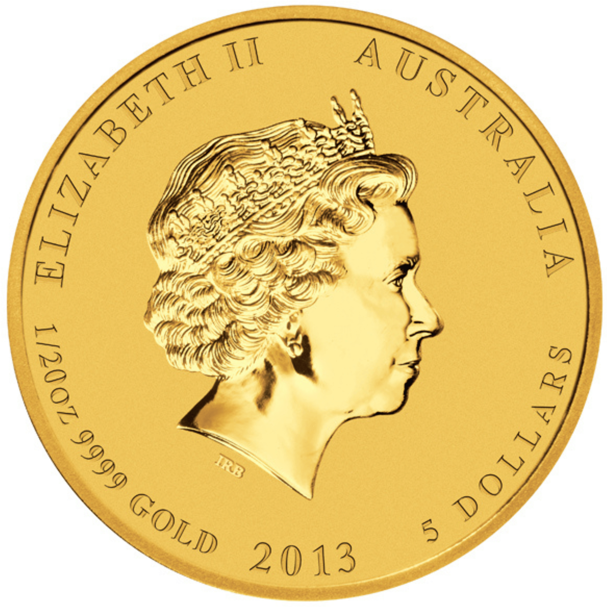 2013 1/20oz Perth Mint Gold Lunar Snake Coin Series 2