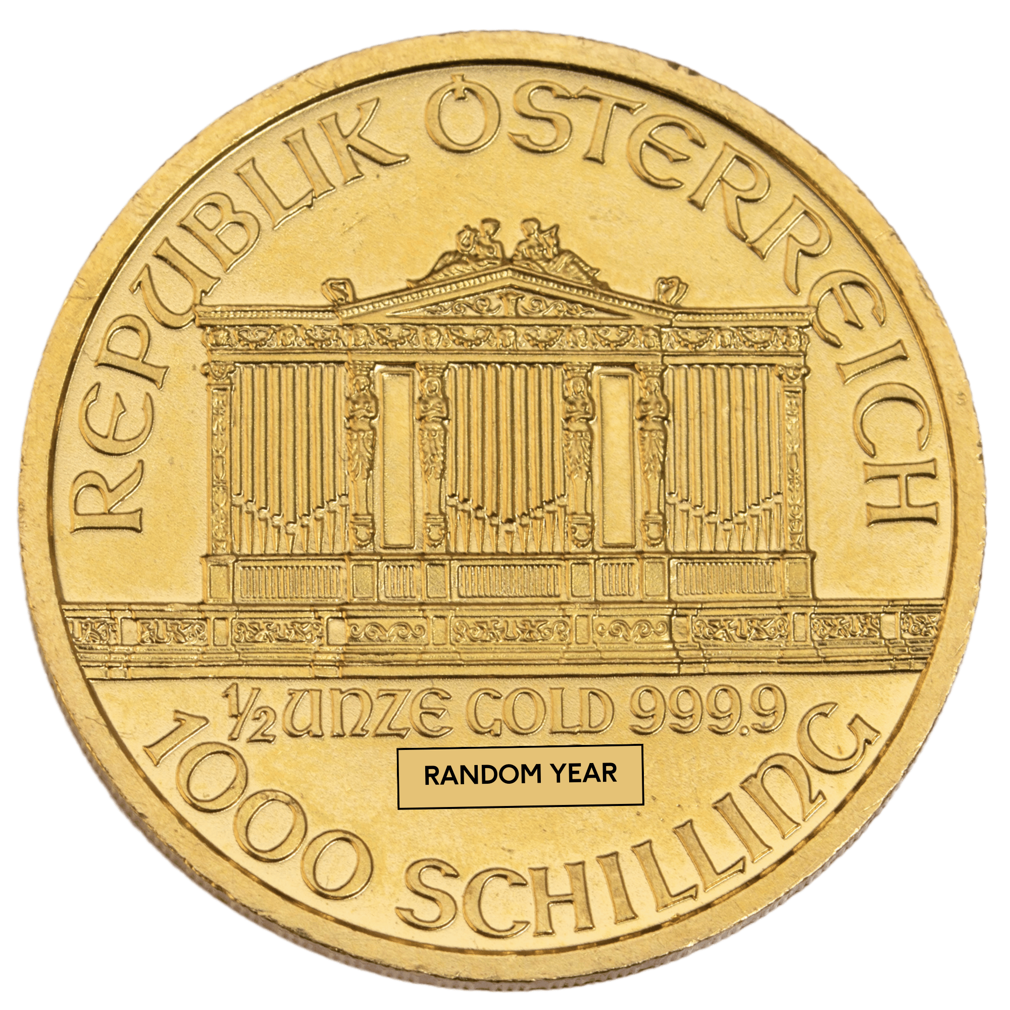 1/2oz Austrian Mint Gold Philharmonic Coin (Random Years)