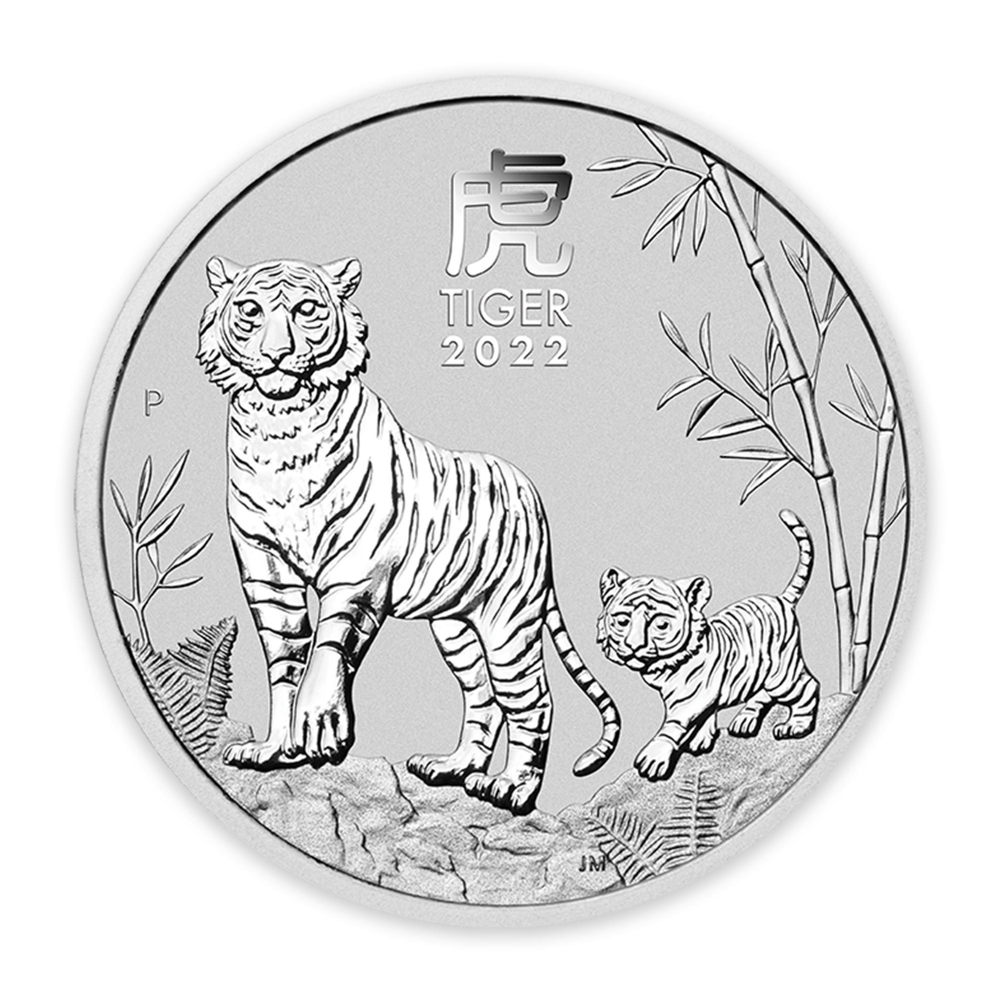 2022 5oz Perth Mint Silver Lunar Tiger Coin Series 3