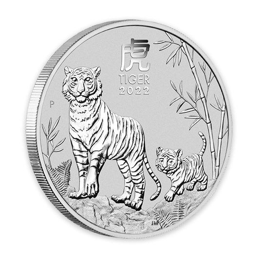 2022 5oz Perth Mint Silver Lunar Tiger Coin Series 3