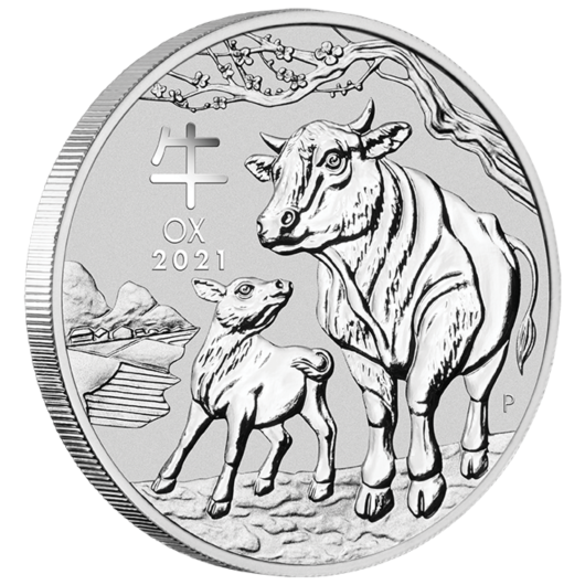 2021 1/2oz Perth Mint Silver Lunar Ox Coin Series 3