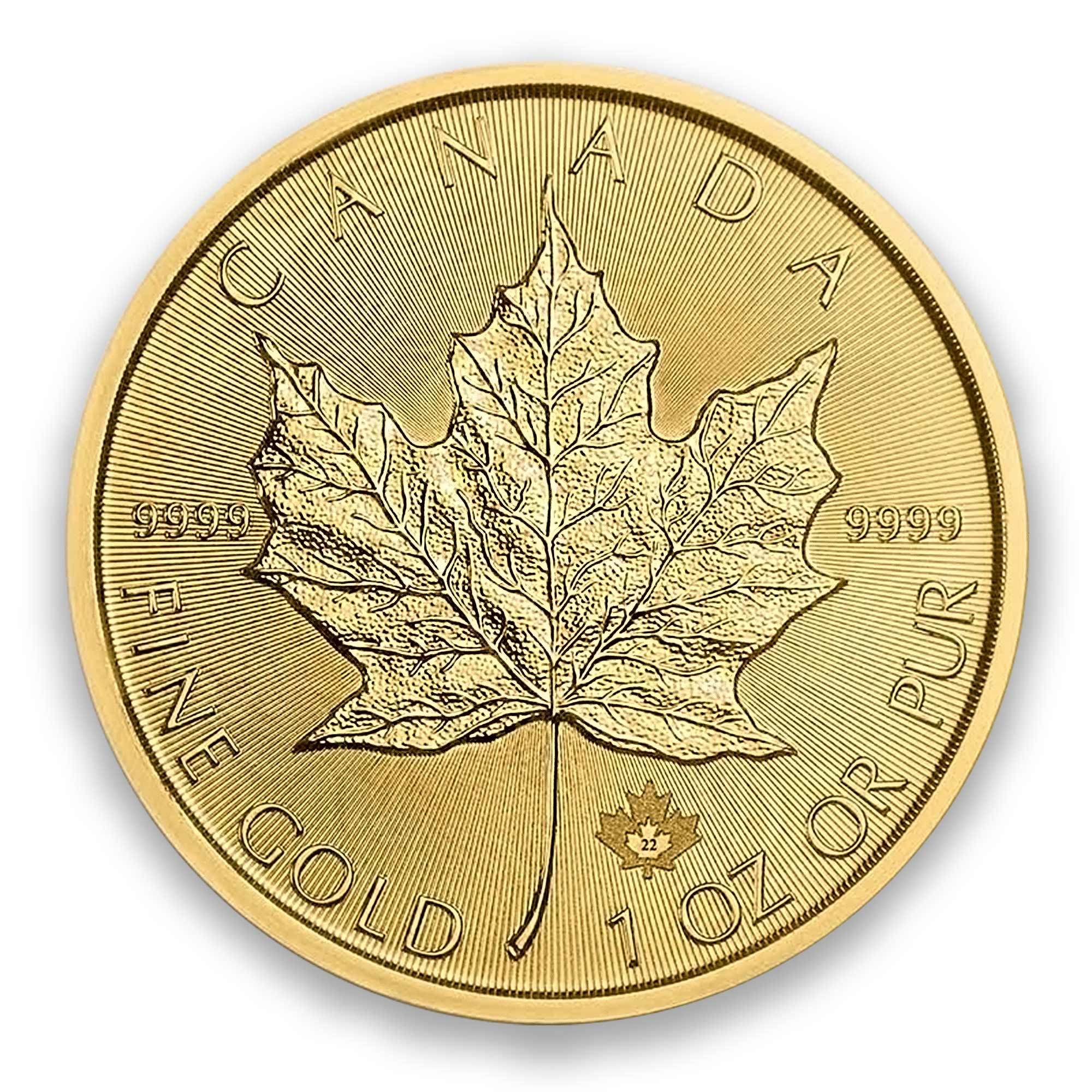 2022 1oz Canadian Gold Maple Leaf