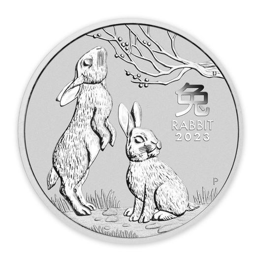 2023 1oz Perth Mint Silver Lunar Rabbit Coin Series 3