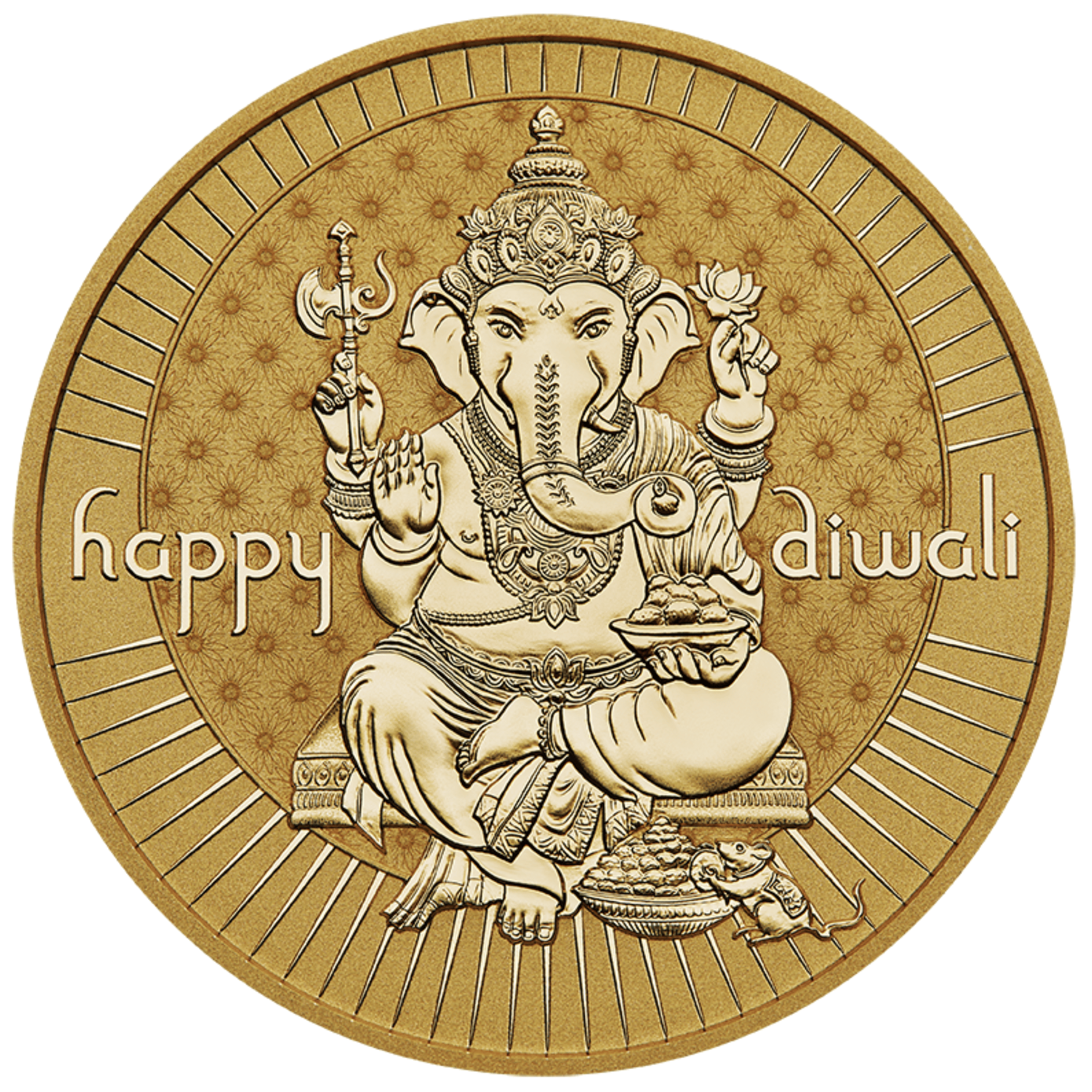 Diwali 1oz Silver Gilded BU Medallion*