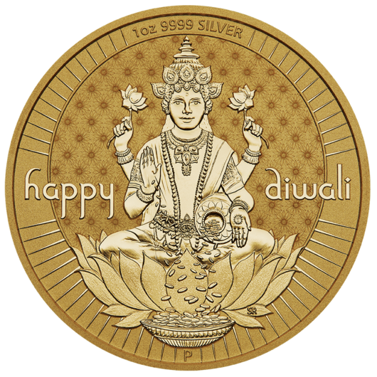 Diwali 1oz Silver Gilded BU Medallion*