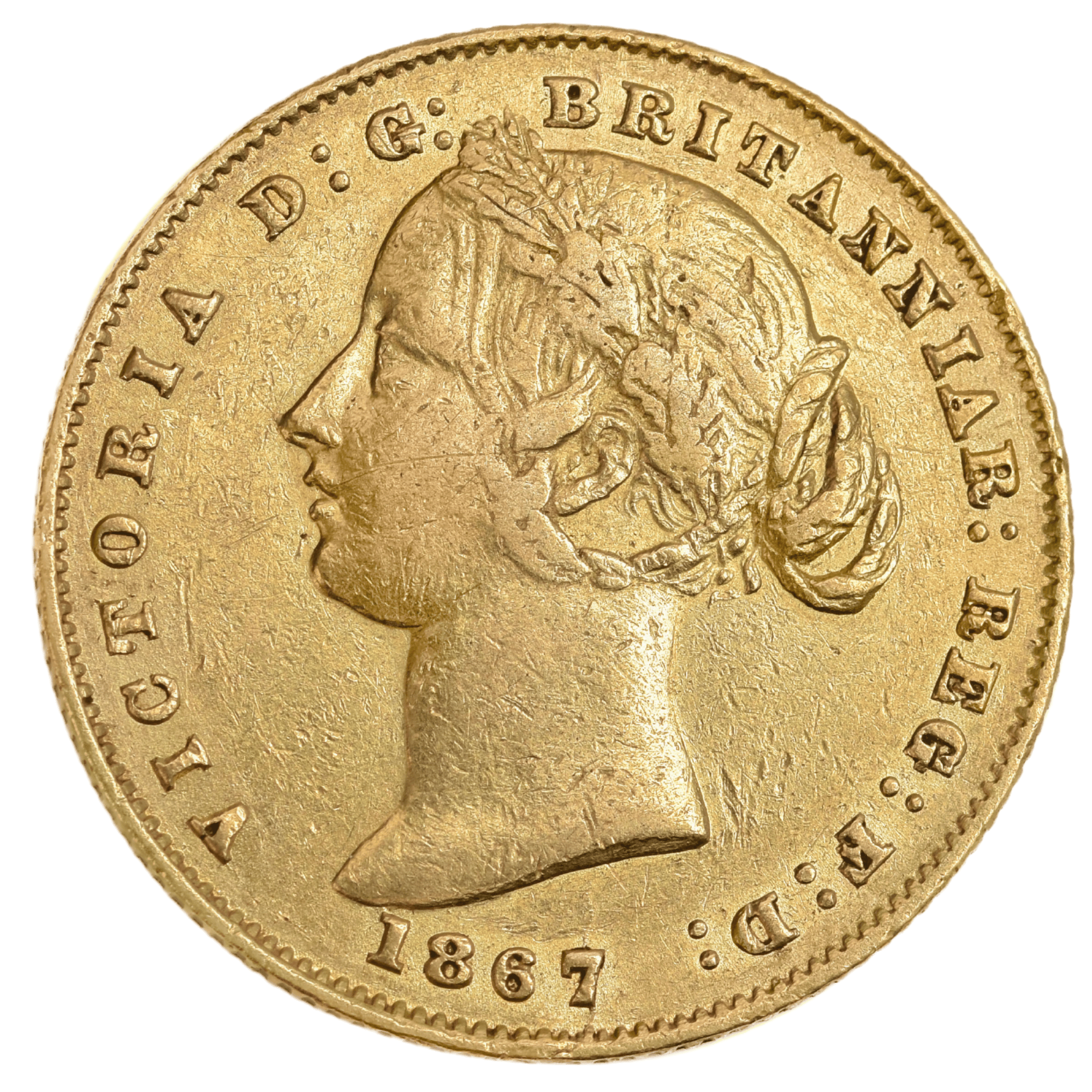 1867 Sydney Mint Sovereign Good Fine