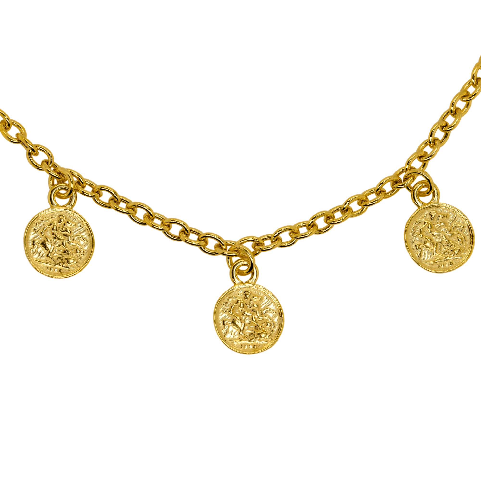 9ct Yellow Gold Replica Sovereign Bracelet