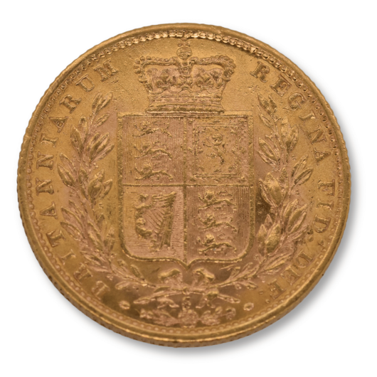 *Gold Sovereign - Shield Reverse average grade