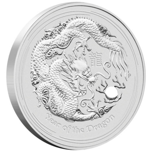 2012 1/2oz Perth Mint Silver Lunar Dragon Coin