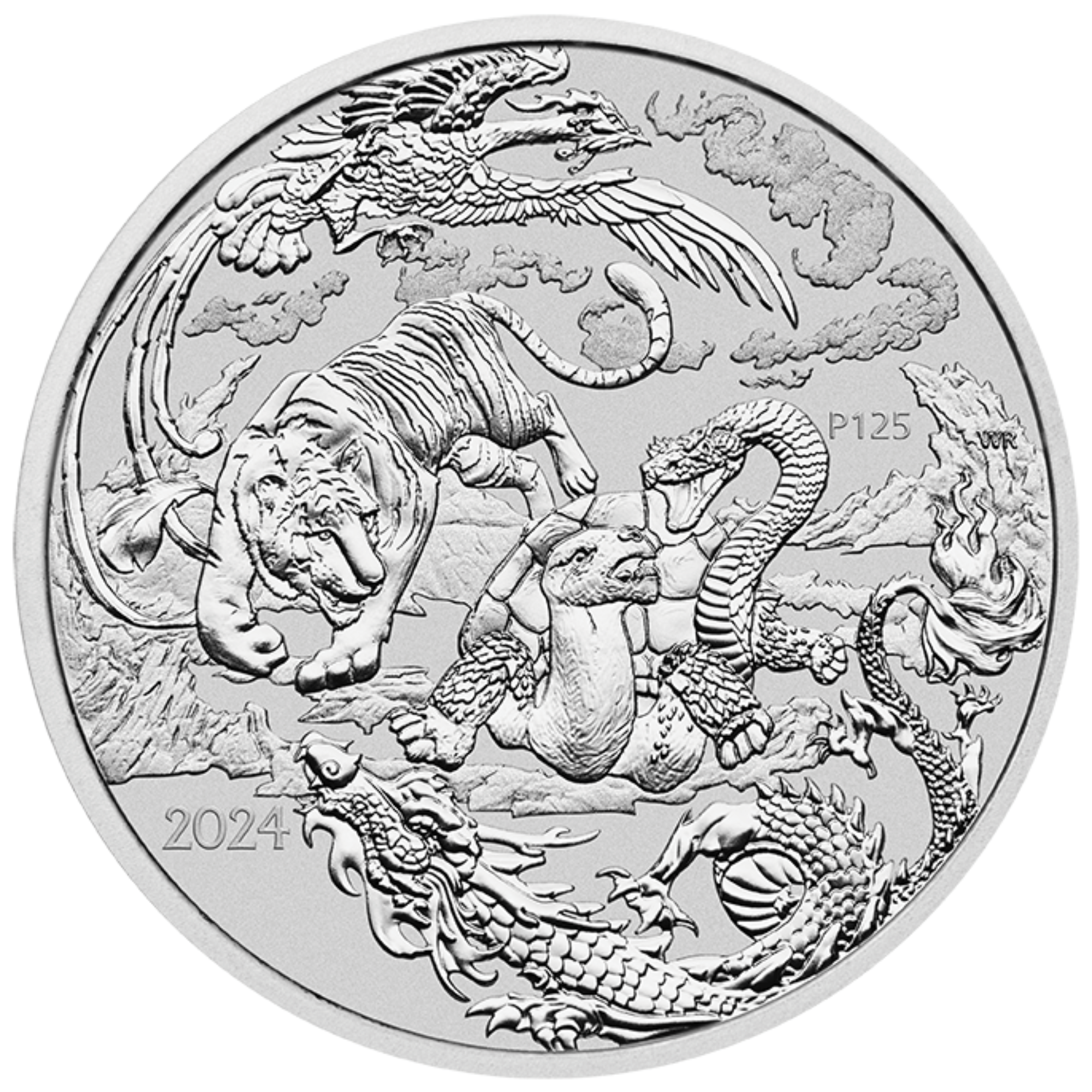 2024 1oz Silver Chinese Myths and Legends Four Guardians Coin