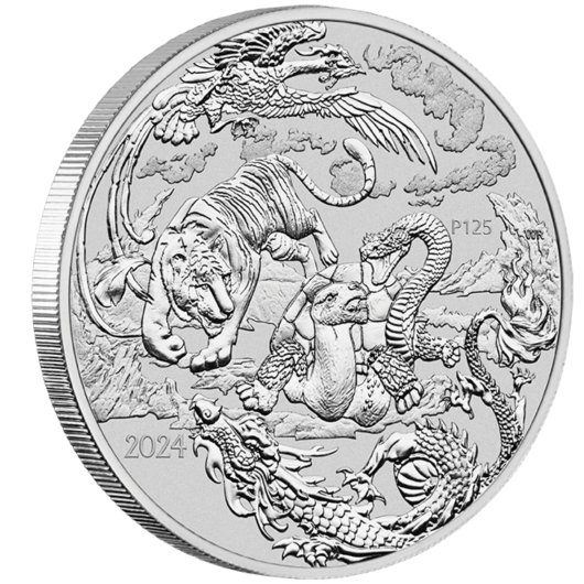 2024 1oz Silver Chinese Myths and Legends Four Guardians Coin