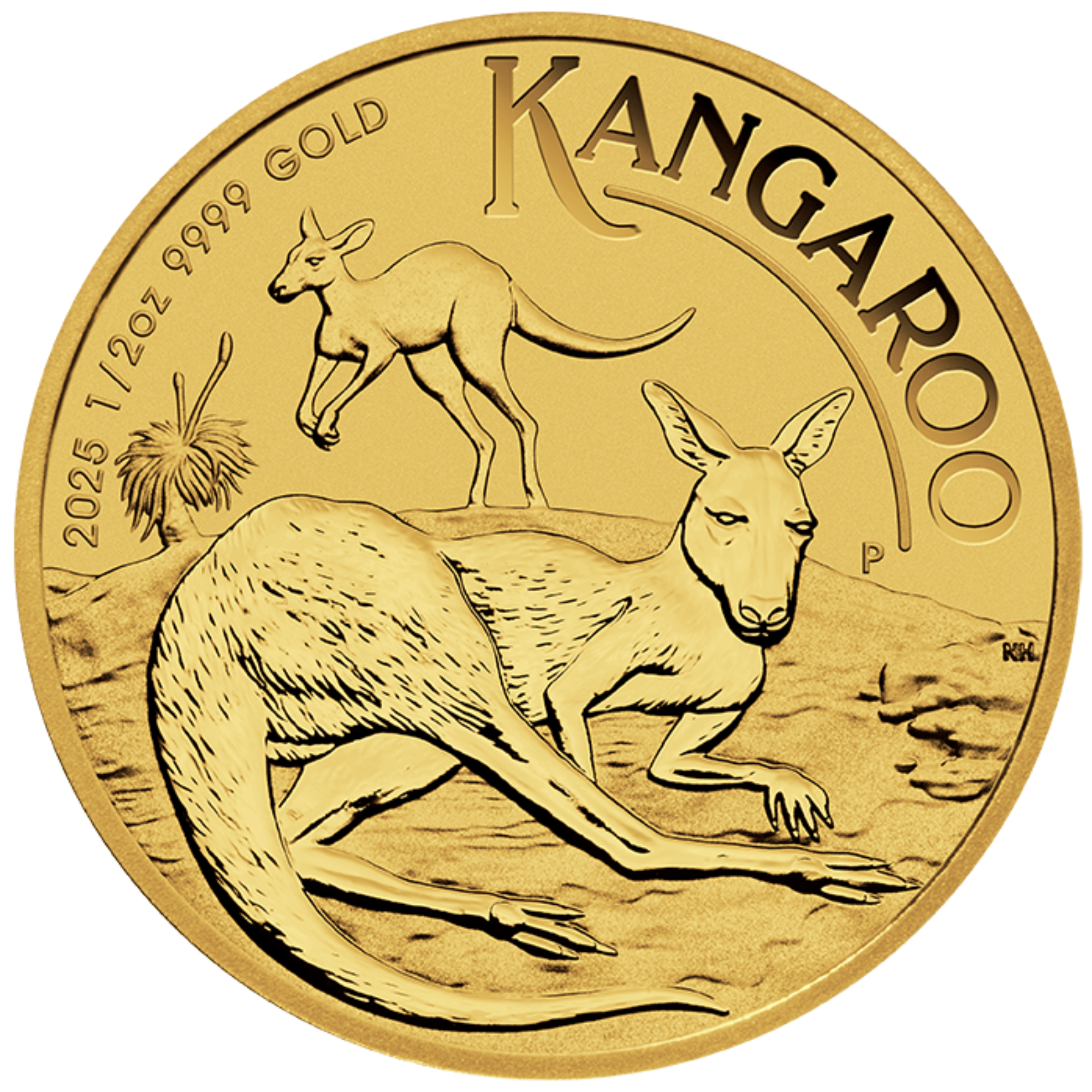 2025 1/2oz Perth Mint Gold Kangaroo Coin