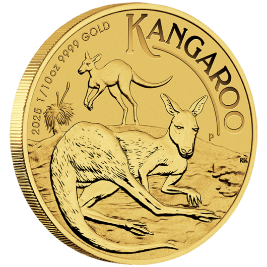 2025 1/10oz Perth Mint Gold Kangaroo Coin