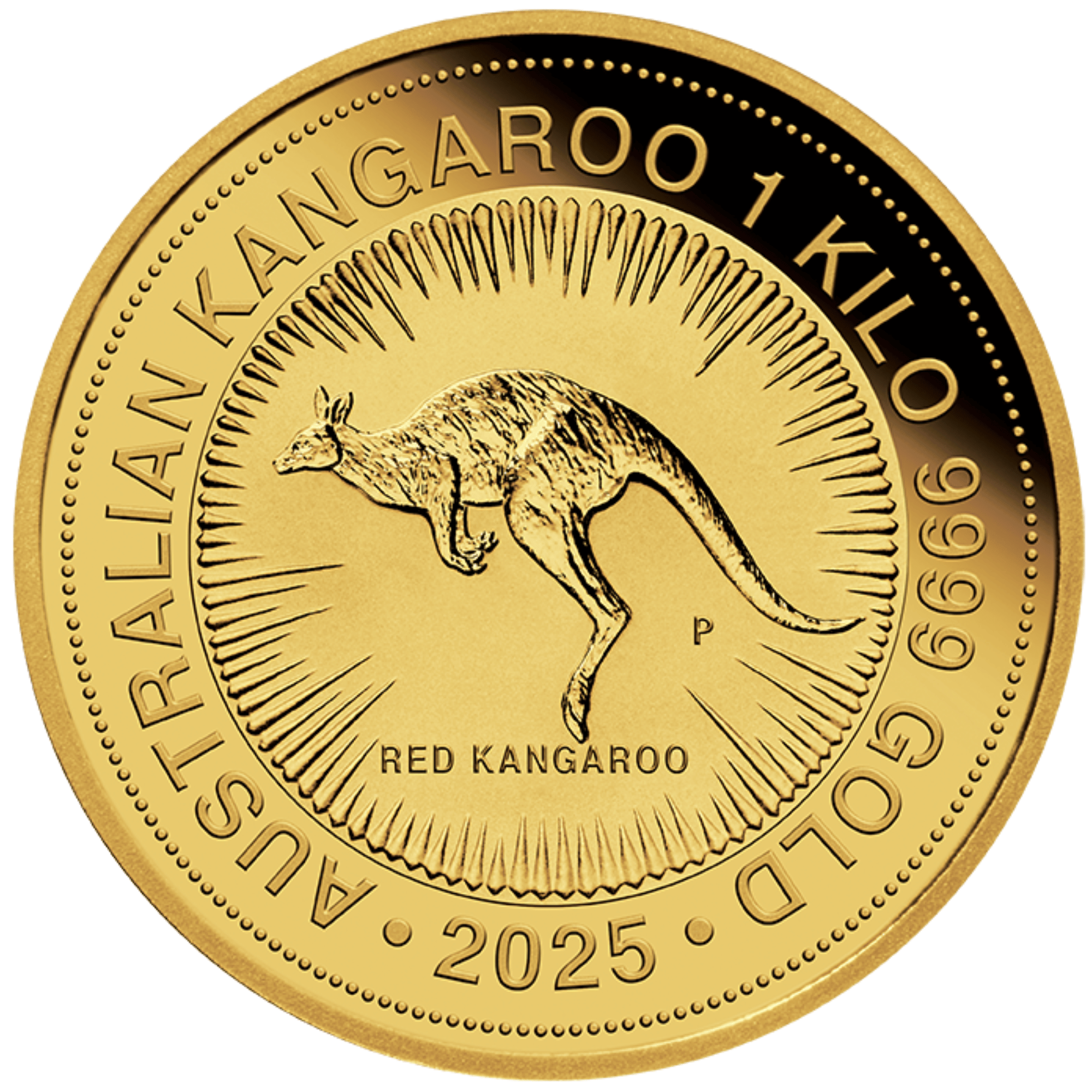 2025 1kg Perth Mint Gold Kangaroo Coin