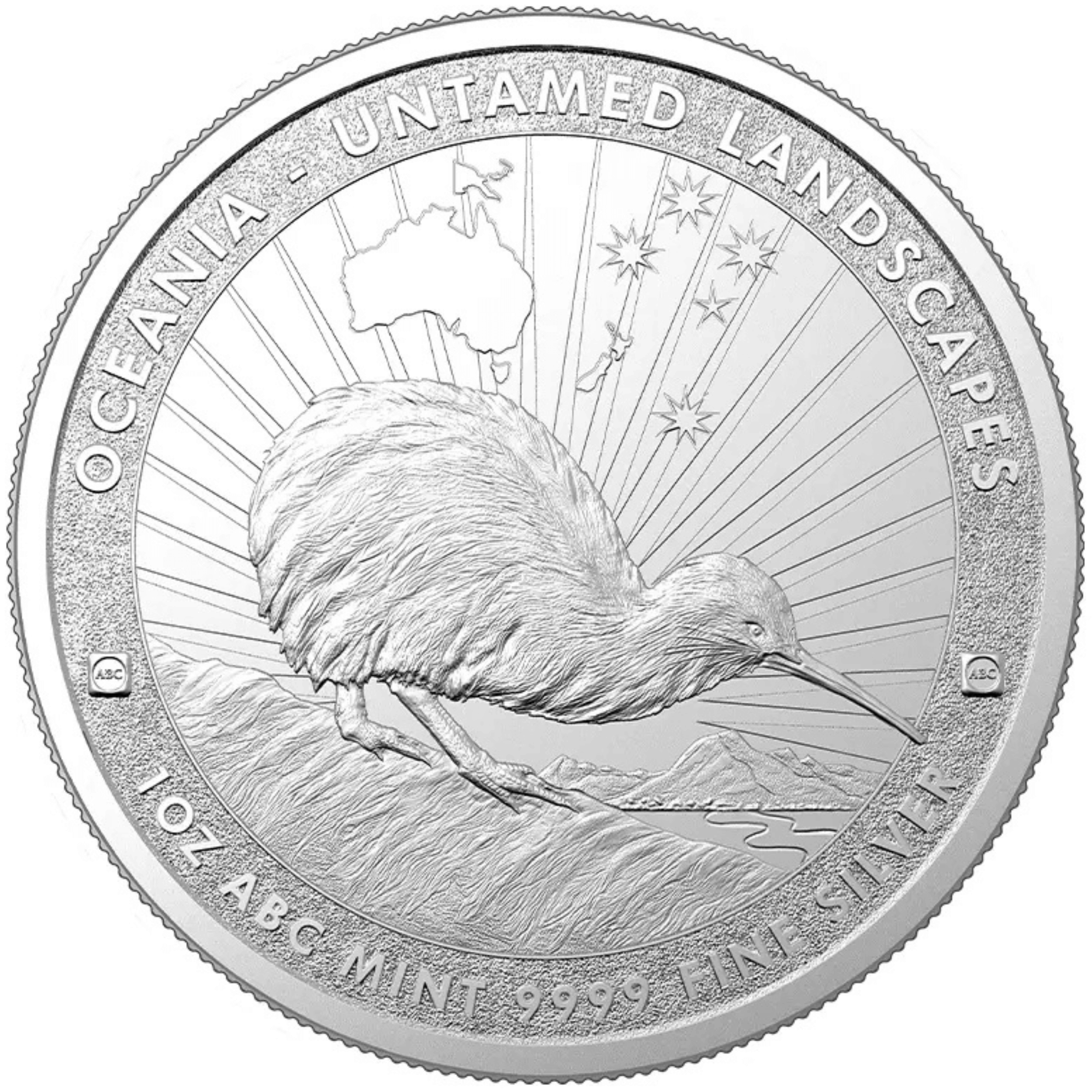 2024 1oz ABC Mint Silver Kiwi Untamed Landscapes Series