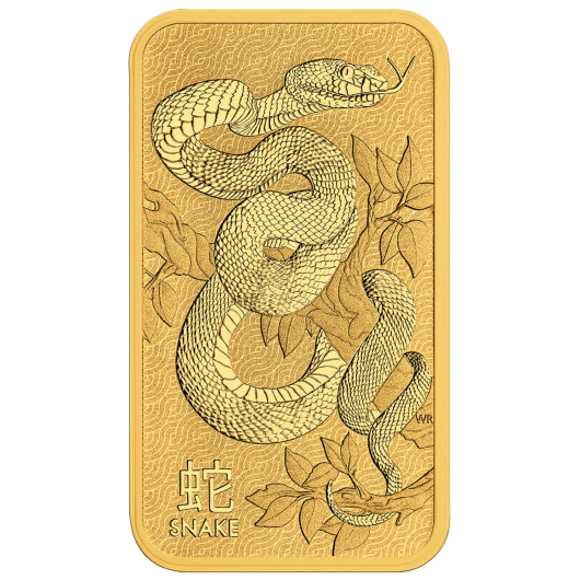 1oz Perth Mint Gold Lunar Snake Minted Bar