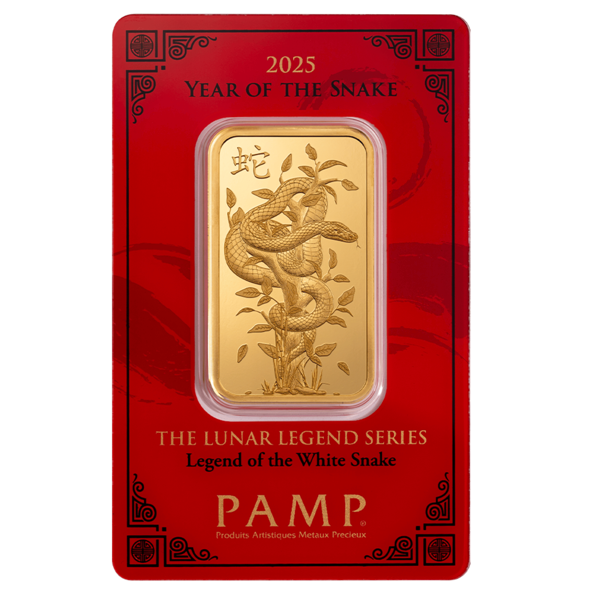 2025 1oz PAMP Gold Lunar Snake Minted Bar