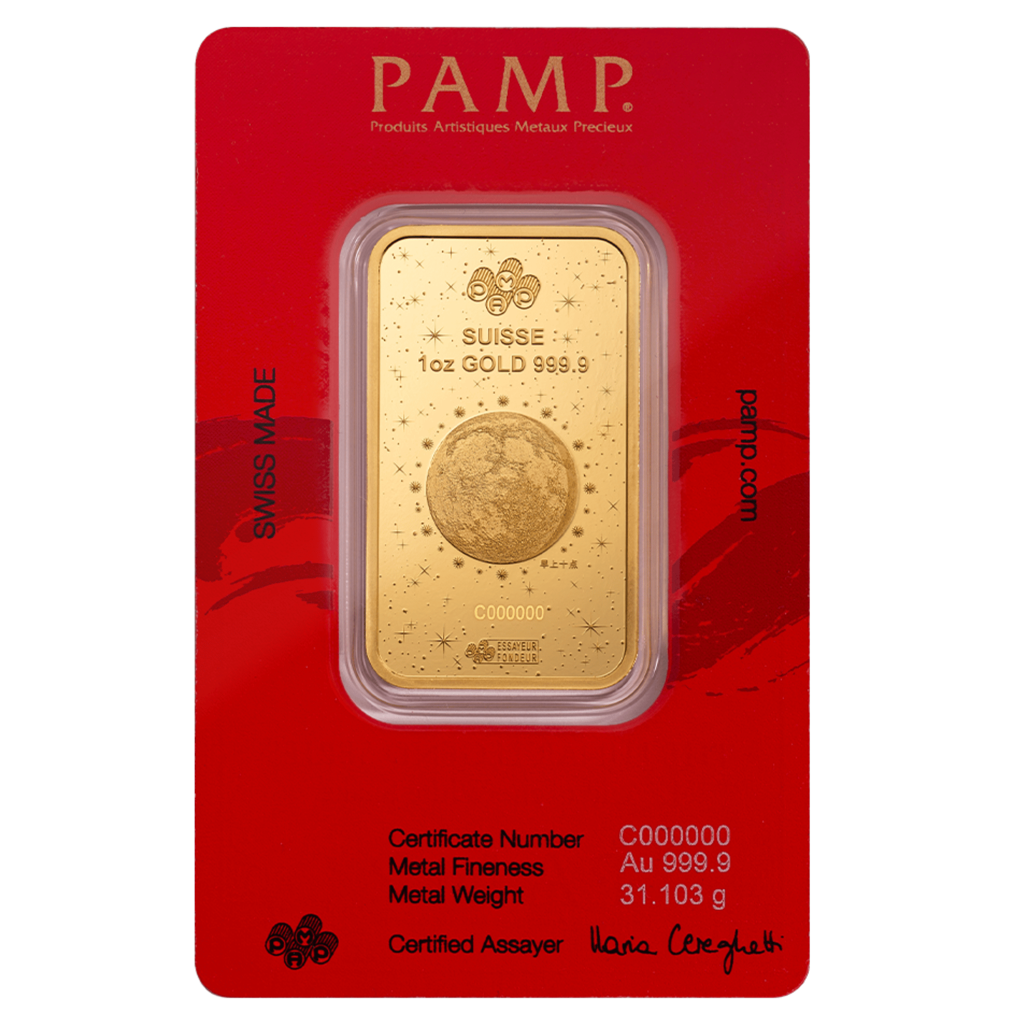 2025 1oz PAMP Gold Lunar Snake Minted Bar