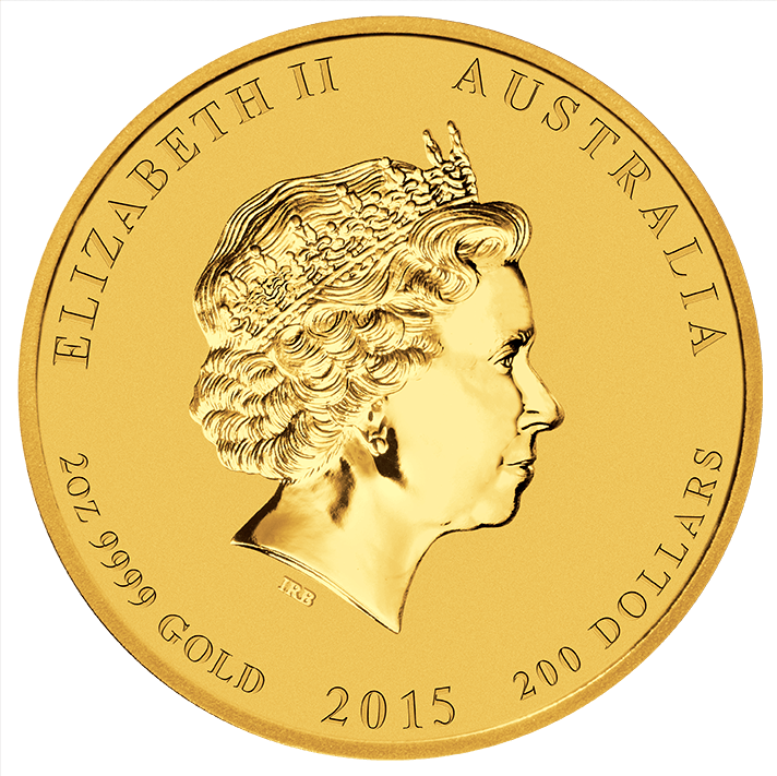 2015 2oz Perth Mint Gold Lunar Goat Coin