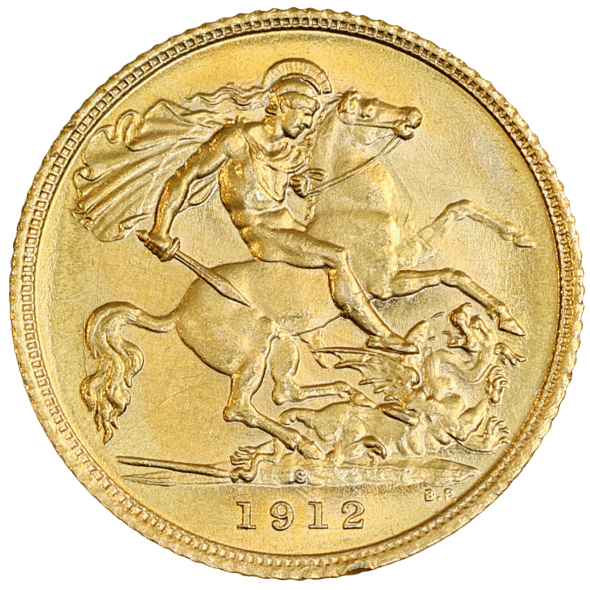 1912S George V Half Sovereign Uncirculated