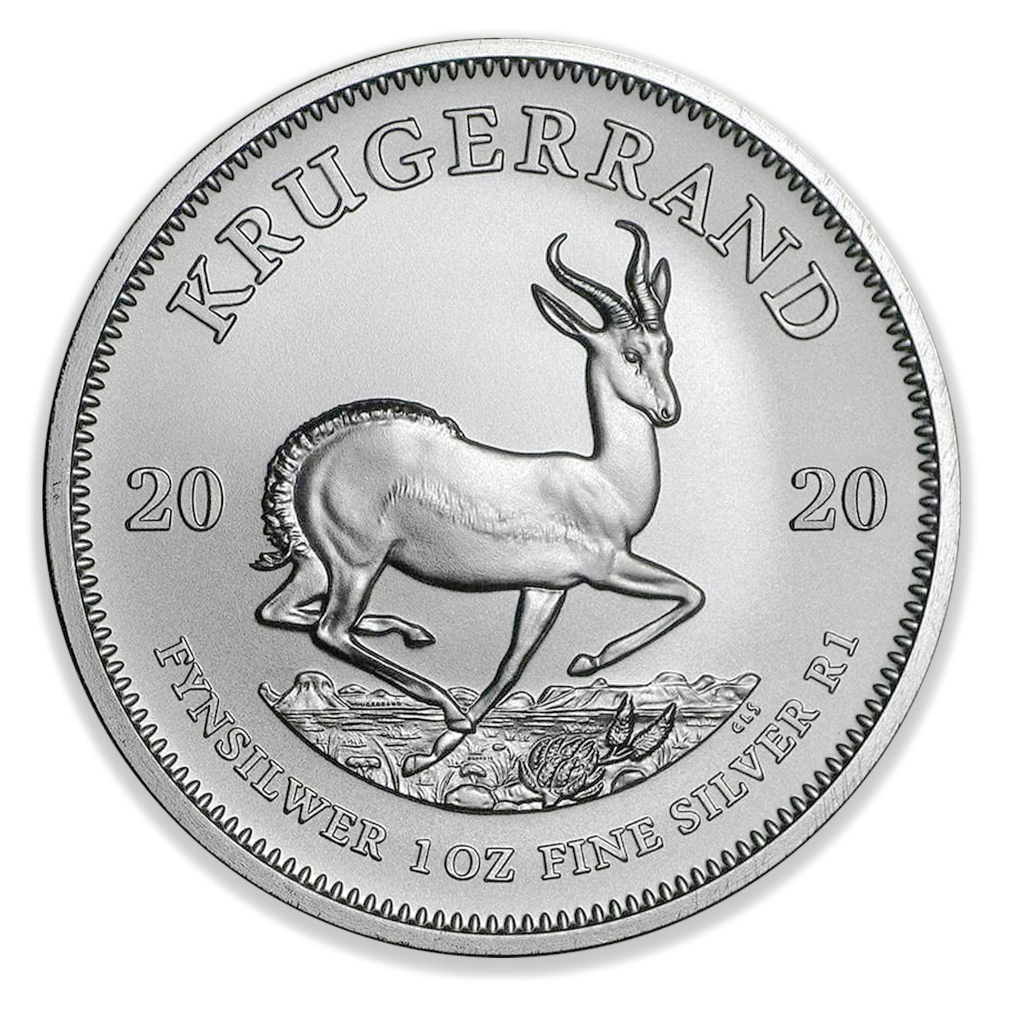 1oz South African Silver Krugerrand Coin (Random Year)